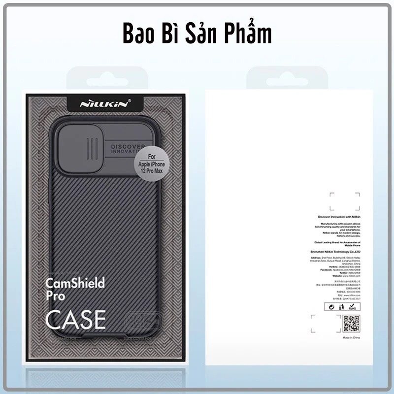Ốp lưng cho iPhone 12 - iPhone 12 Pro - iPhone 12 Pro Max Nillkin CamShield che camera