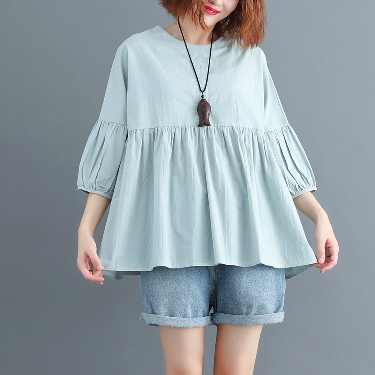 [HCM]áo peplum tay lỡ bigsize 60-95kg (5 màu)