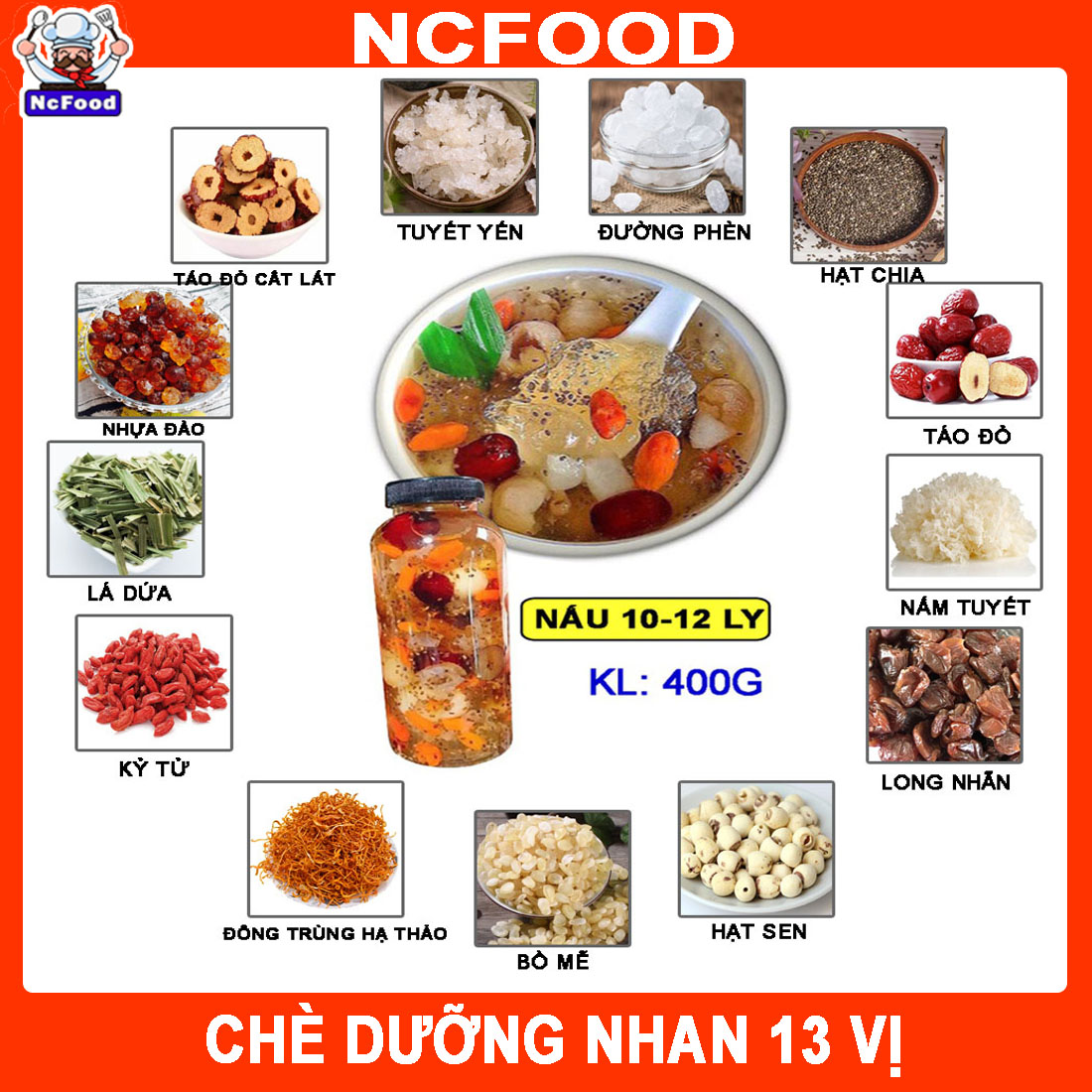Chè Tuyết Yến Dưỡng Nhan 400gr