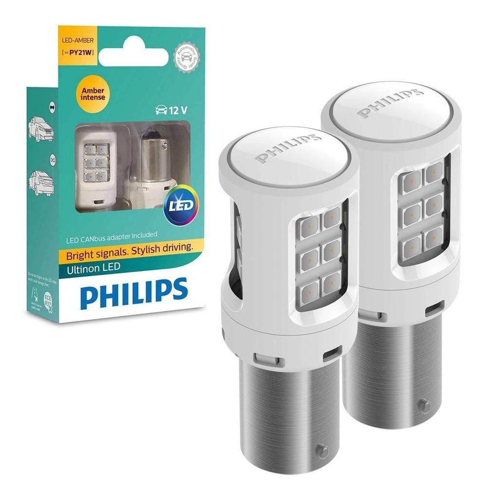 Đèn LED Xi Nhan Philips PY21 Ultinon Amber Siêu Sáng,Siêu Bền ,Tặng kèm 2 cục trở nhôm giúp Nháy Chậm