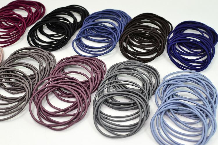 Set 100 thun cột tóc co giãn đủ màu cho mẹ và bé