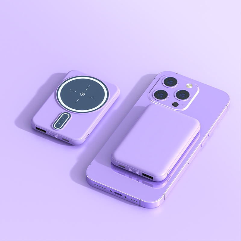 Sạc Pin Dự Phòng 100% PD QC 3.0 Pin dự phòng 50000mAh Sạc nhanh không dây Mini Pin dự phòng từ tính di động PowerIQ tốc độ cao