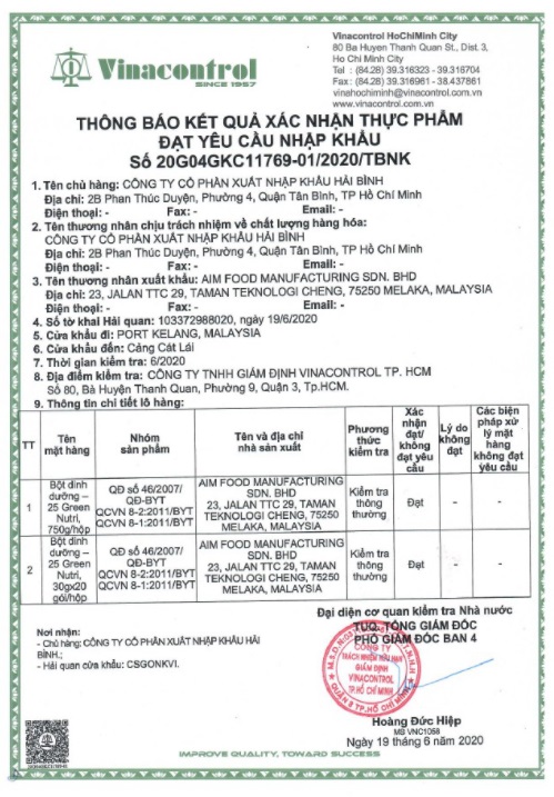Sữa hạt dinh dưỡng 25 Green Nutri Singapore (Lon 750g) [Nhập khẩu 100%][Freeship]