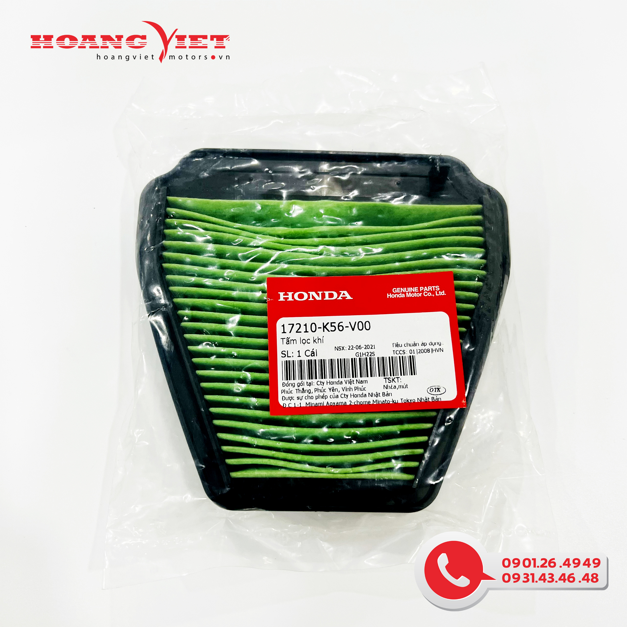 Tấm lọc khí - honda winner x - 17210k56v00