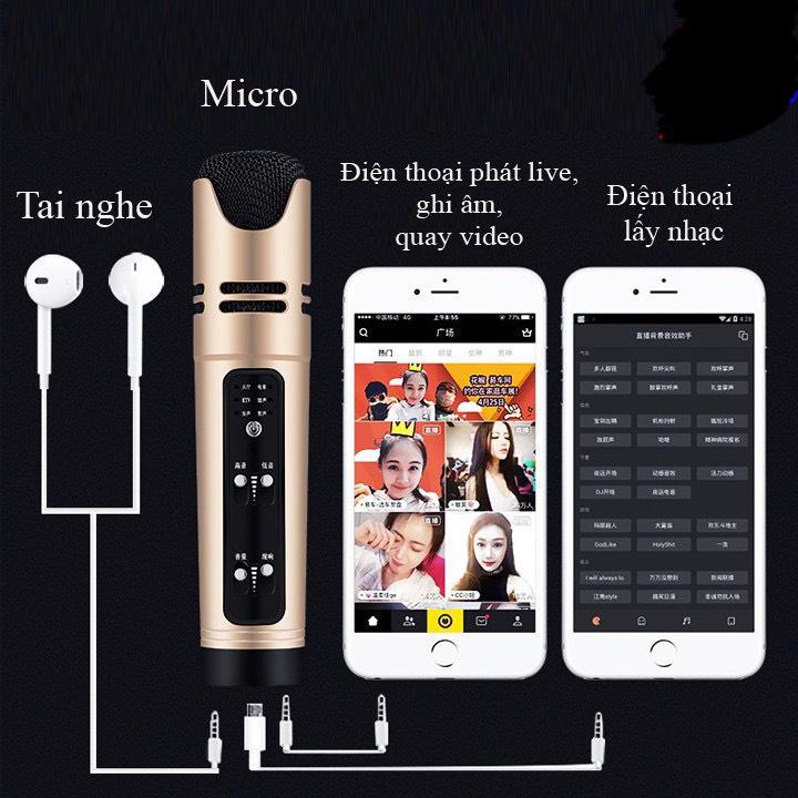 Micro kiêm sound card live stream C16 chất lượng cao