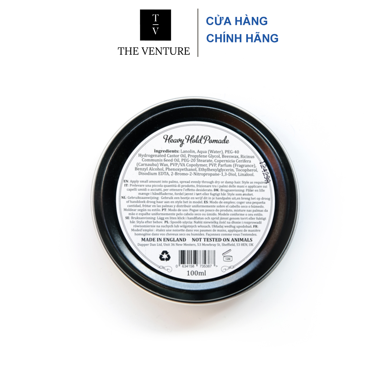 Sáp vuốt tóc Dapper Dan Heavy Hold Pomade - 100ml
