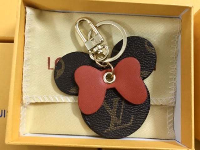 Móc khoá LV Mickey hàng cao cấp full box (màu hồng)