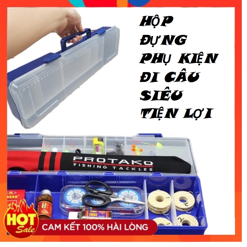 [SIÊU GIẢM GIÁ] Hộp Đựng Phụ Kiện Đi Câu 2 Tầng Siêu Tiện Lợi - Đồ Câu DHS HPK02 - đựng lưỡi câu, cần câu, cước câu, chặn, lục,...và các phụ kiện khác