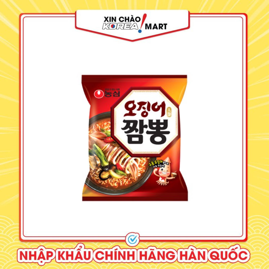 Mì  mực Jjamppong124g Xin chào Korea Mart