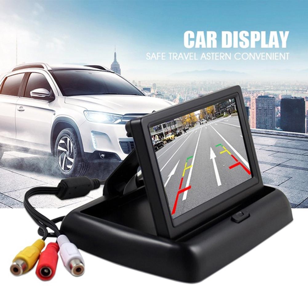 Màn hình gập để taplo ô tô hiển thị camera trước sau, cạp lề lcd 4.3 inh