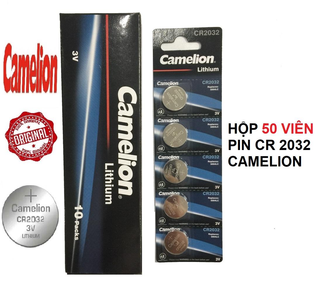 [HCM]Hộp 50 viên pin CR2032 3V CAMELION CR-2032 2032 3 Vol (Hàng hãng)