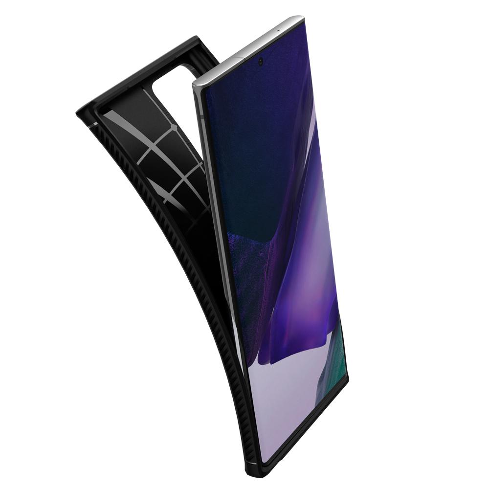 Ốp lưng hàng hiệu Spigen Rugged Armor màu đen cho Galaxy Note 20 Ultra | Galaxy Note 20
