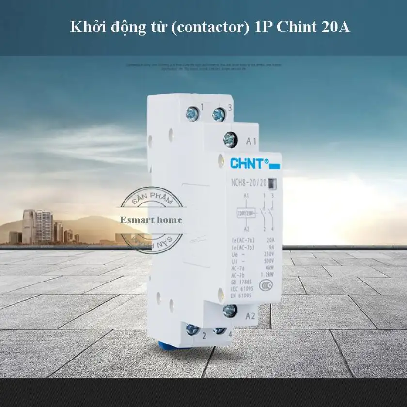 Single-Phase Starter Chint Nch8 25A (Gray-White)