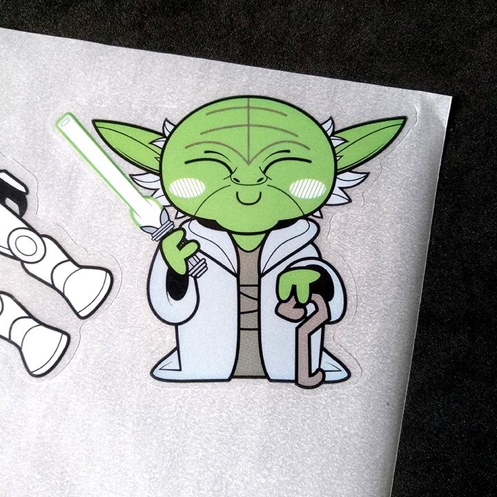 Tấm STICKER dán trong suốt chủ đề STAR WARS