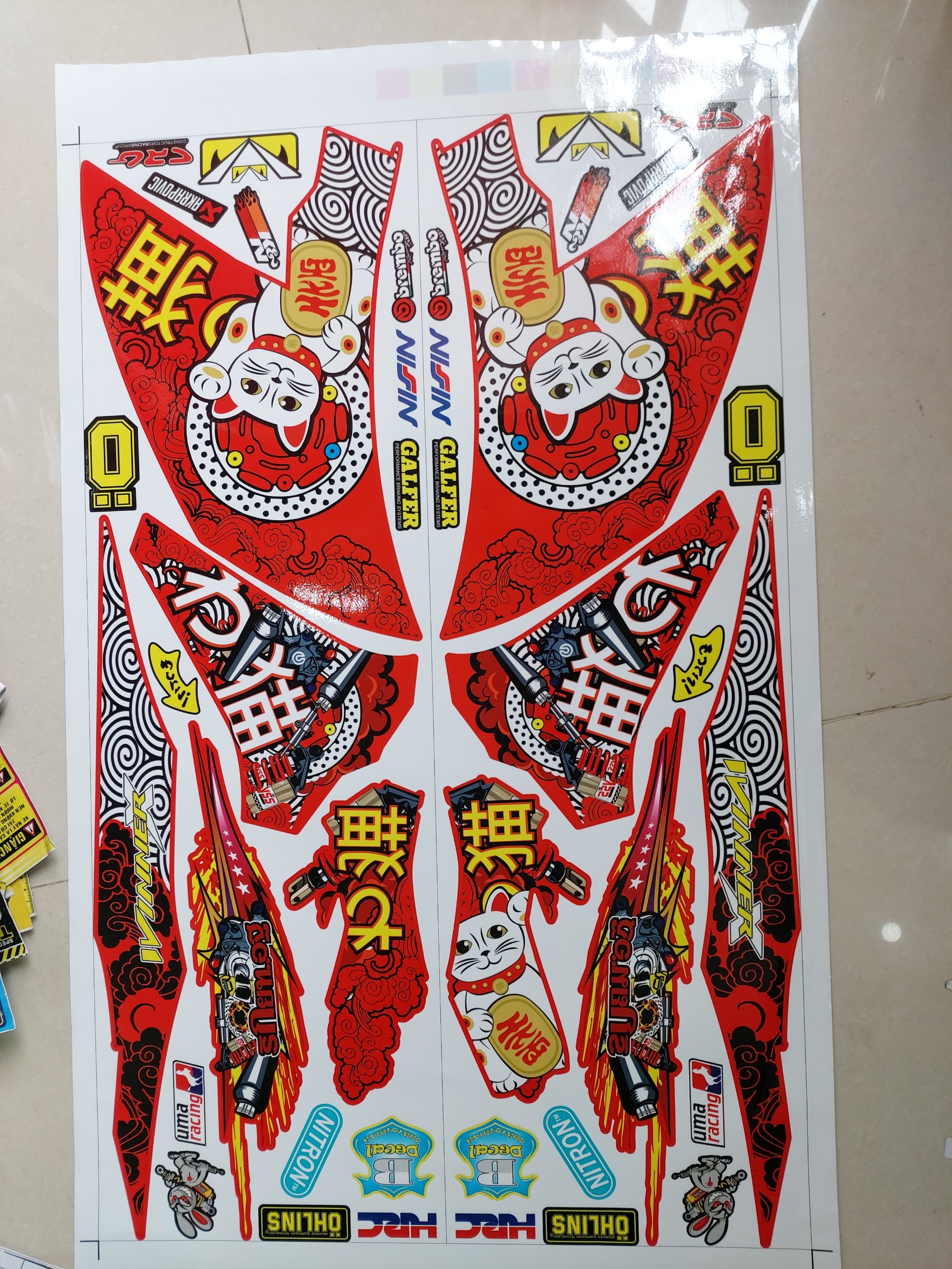 Tem xe winner X mèo thần tài