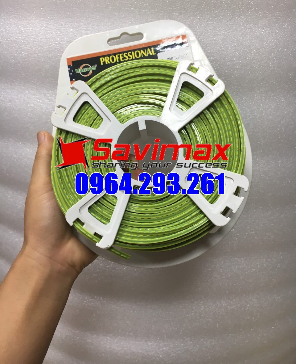 Cước cắt cỏ, cước phát cỏ gai màu xanh (cuộn 20m)