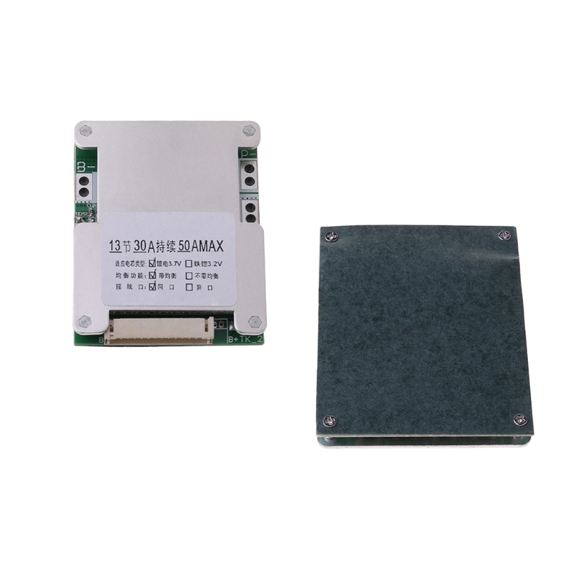 1pc BMS 13S 48V 50A 18650 Li-ion Lithium Battery Pack Protection Equalizer Board PCB