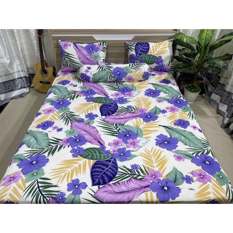 Bộ ga gối thun lạnh Hàn Quốc nệm 3-17cm nệm 20cm inbox