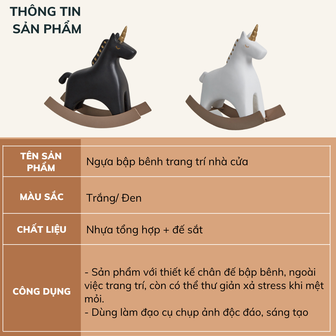 Ngựa bập bênh trang trí nhà cửa