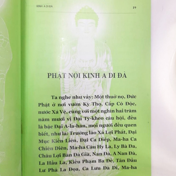 Hương Trang Kinh A Di Đà 16x24cm Bìa Mềm 52 Trang 2022 Bản In Màu Sách Phật Giáo