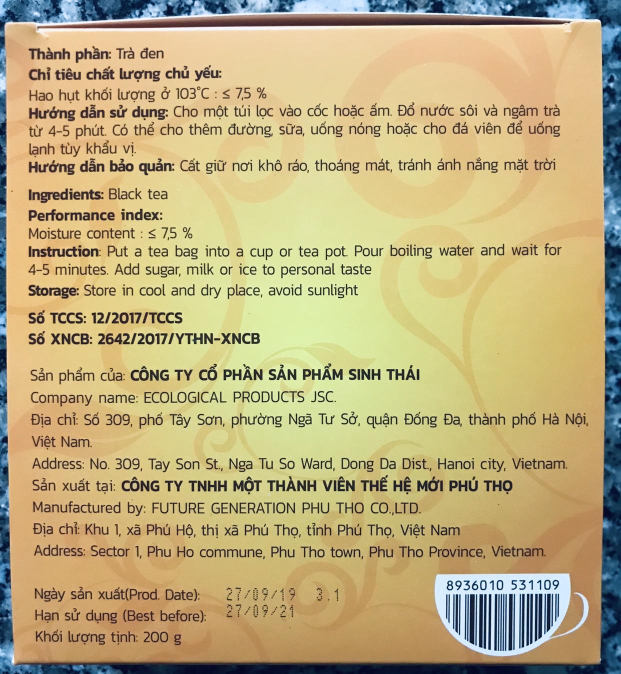 [HCM]Hộp 100 gói trà túi lọc Cozy