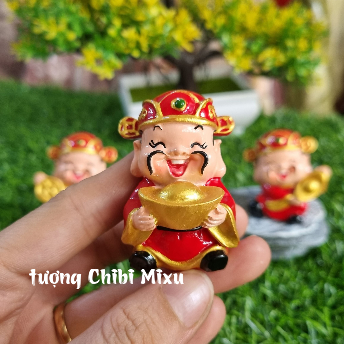 Miếu Thần Tài (gồm miếu size lớn + tượng Thần Tài 4.5cm) tài lộc may mắn