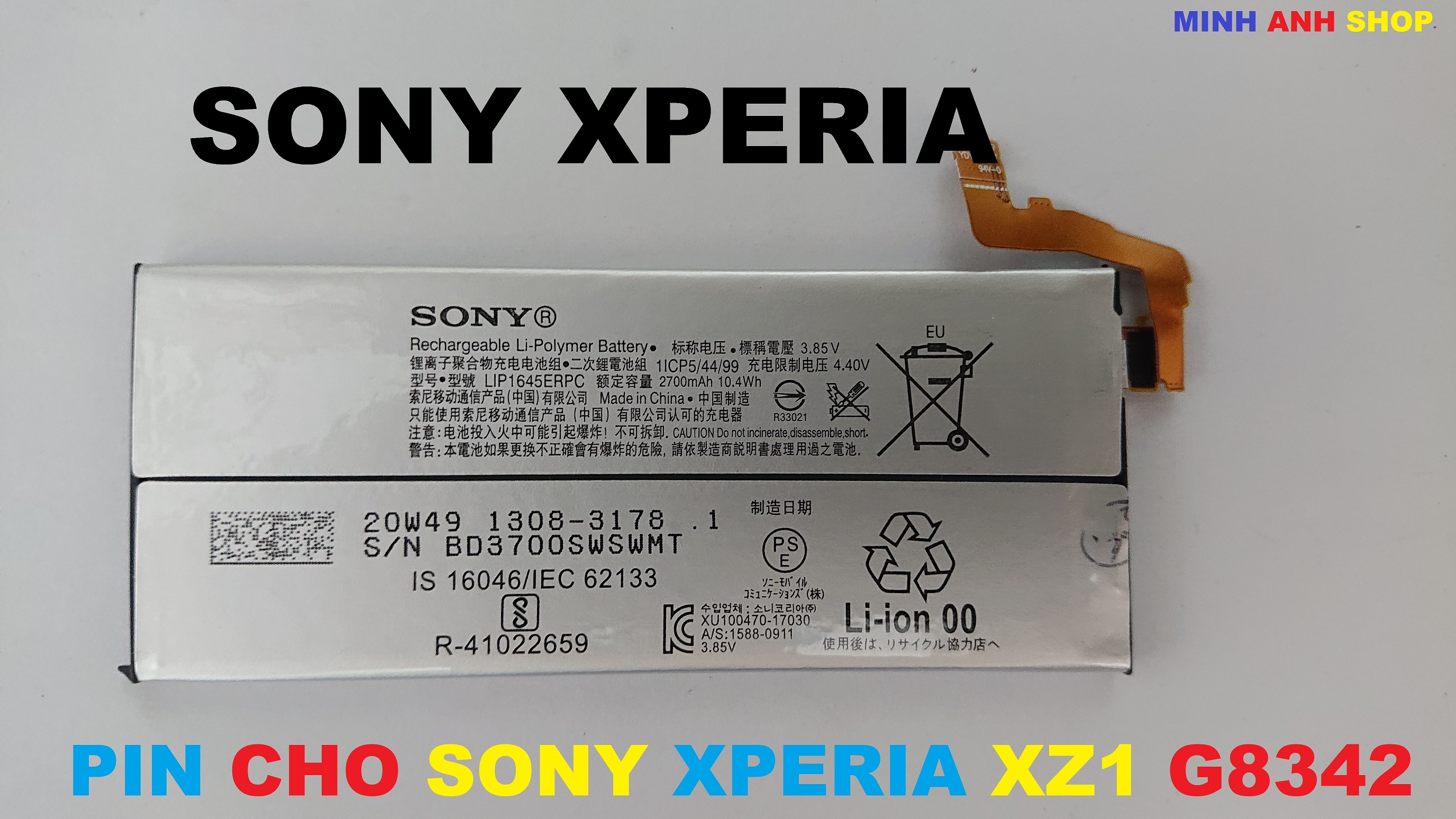 PIN CHUẨN SONY XPERIA XZ1 :G8342