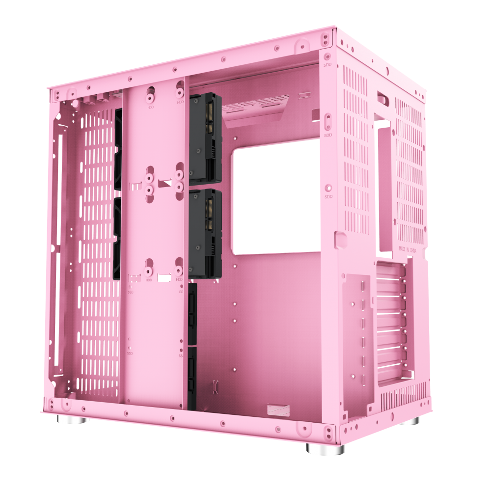 Vỏ Case Xigmatek Aquarius Plus QUEEN (Mid Tower/Màu Hồng)