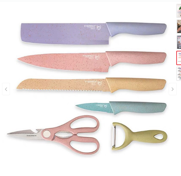 Bộ dao kéo 6 món lúa mạch sịn sò siêu sắc bén - Set dao lúa mạch 6 món