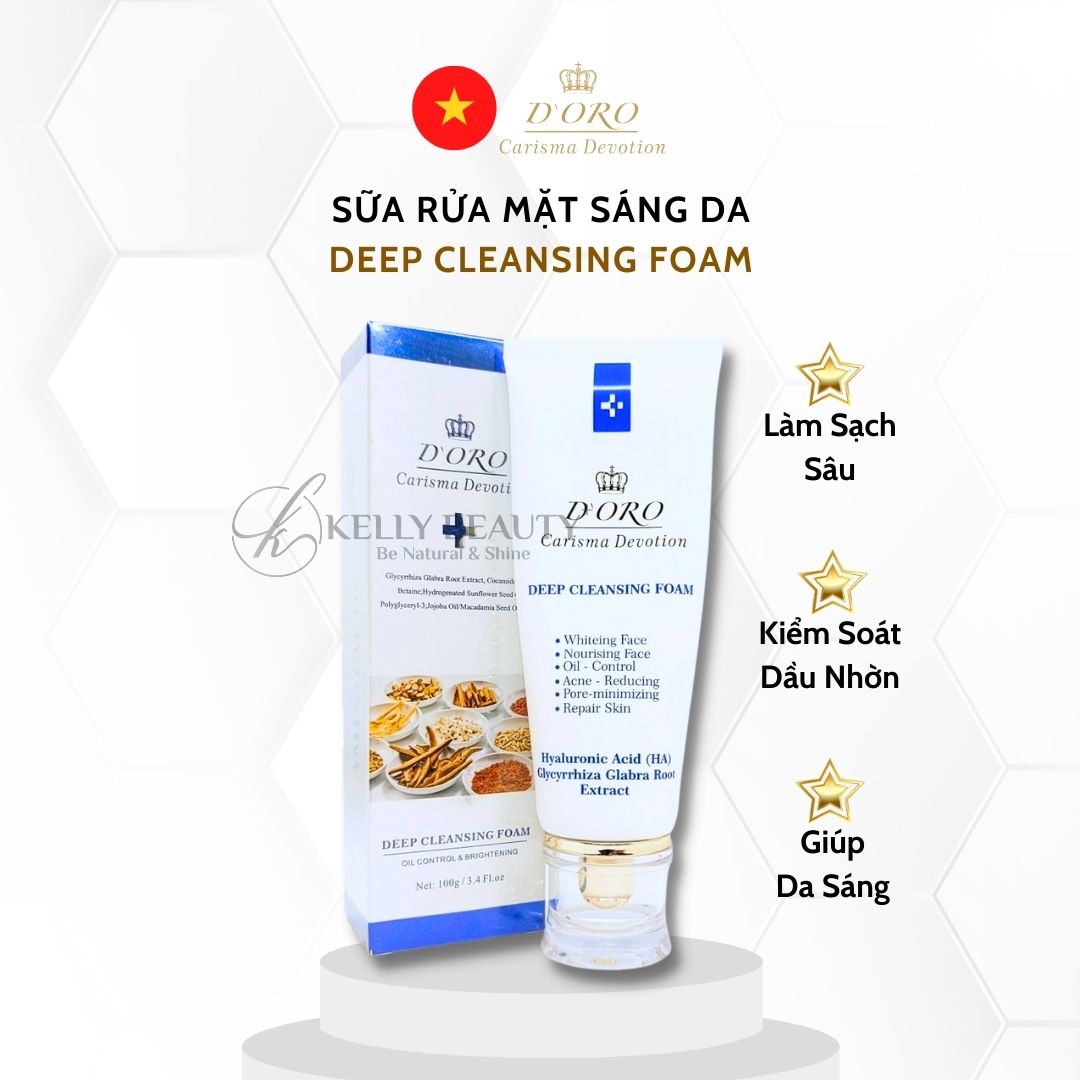 Sữa Rửa Mặt Sáng Da DORO Deep Cleansing Foam | Kelly Beauty