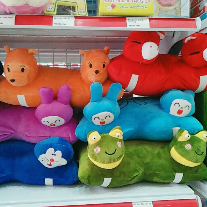 Gối đi xe máy 2 đầu - chó