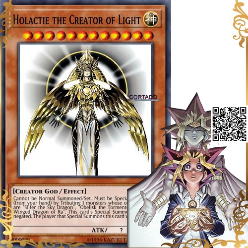 [HCM]1220 Yugioh Vua trò chơi A1 lá vị thần Holactie The Creator OF Light + Tặng kèm Sleeves Bọc bài