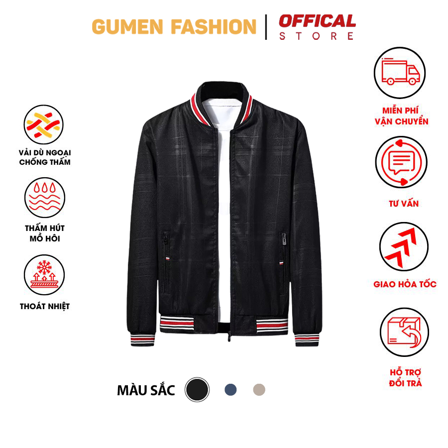 Áo Khoác Gió Nam-Áo khoác nhẹ vải chống thấm trượt nước xịn đẹp túi khóa kéo chống nắng chống nước nhẹ from chuẩn đẹp nhiều màu-GC