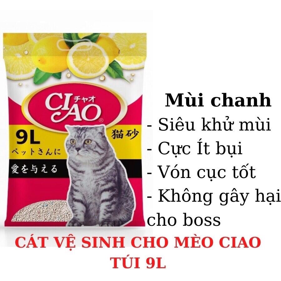 Cát vệ sinh cho mèo cát Ciao 9L ( 4kg)