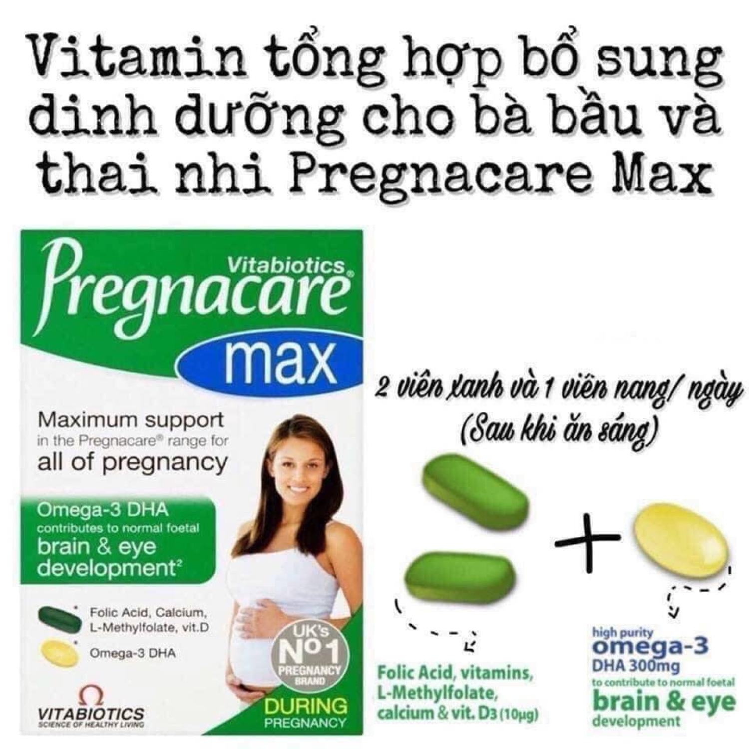 Vitamin cho mẹ bầu Pregnacare Max