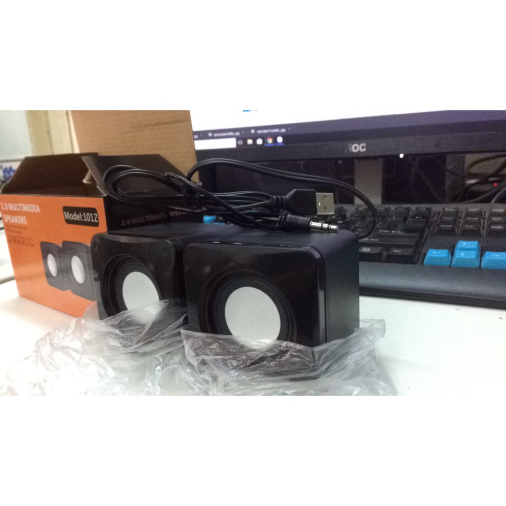Bộ Loa Vi Tính 2.0,  Loa Xí Ngầu 101Z Cắm Cổng USB Siêu Xinh - Nhỏ Gọn - Tiện Lợi