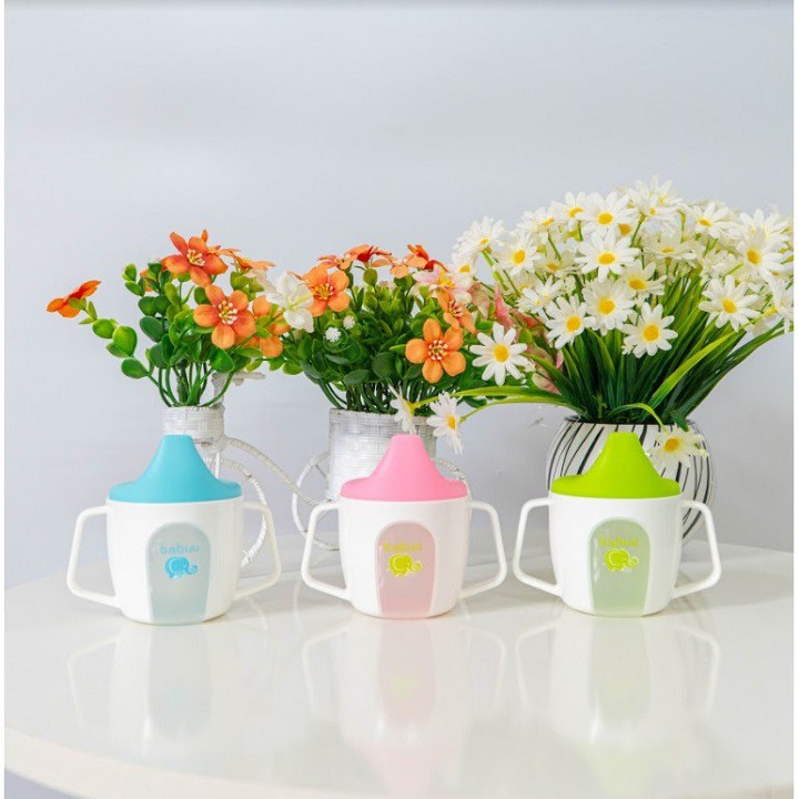 Cốc Tập Uống Nước Babuu Có Núm Chống Sặc