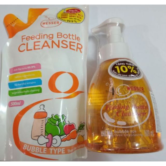 Nước rửa bình sữa WESSER 550ml