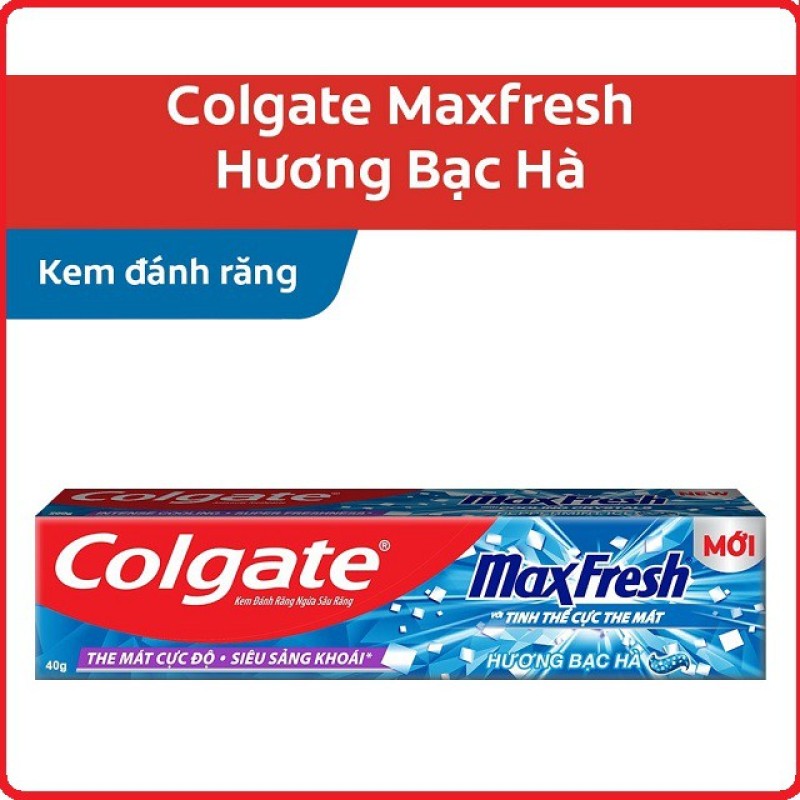 Kem đánh răng colgate Maxfresh hương bạc hà 180g cam kết hàng đúng mô tả sản xuất theo công nghệ hiện đại an toàn cho người sử dụng cao cấp