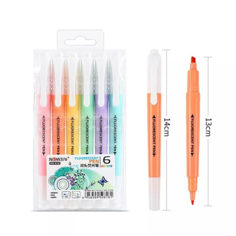 [HCM]Vỷ 6 bút dạ quang màu pastel