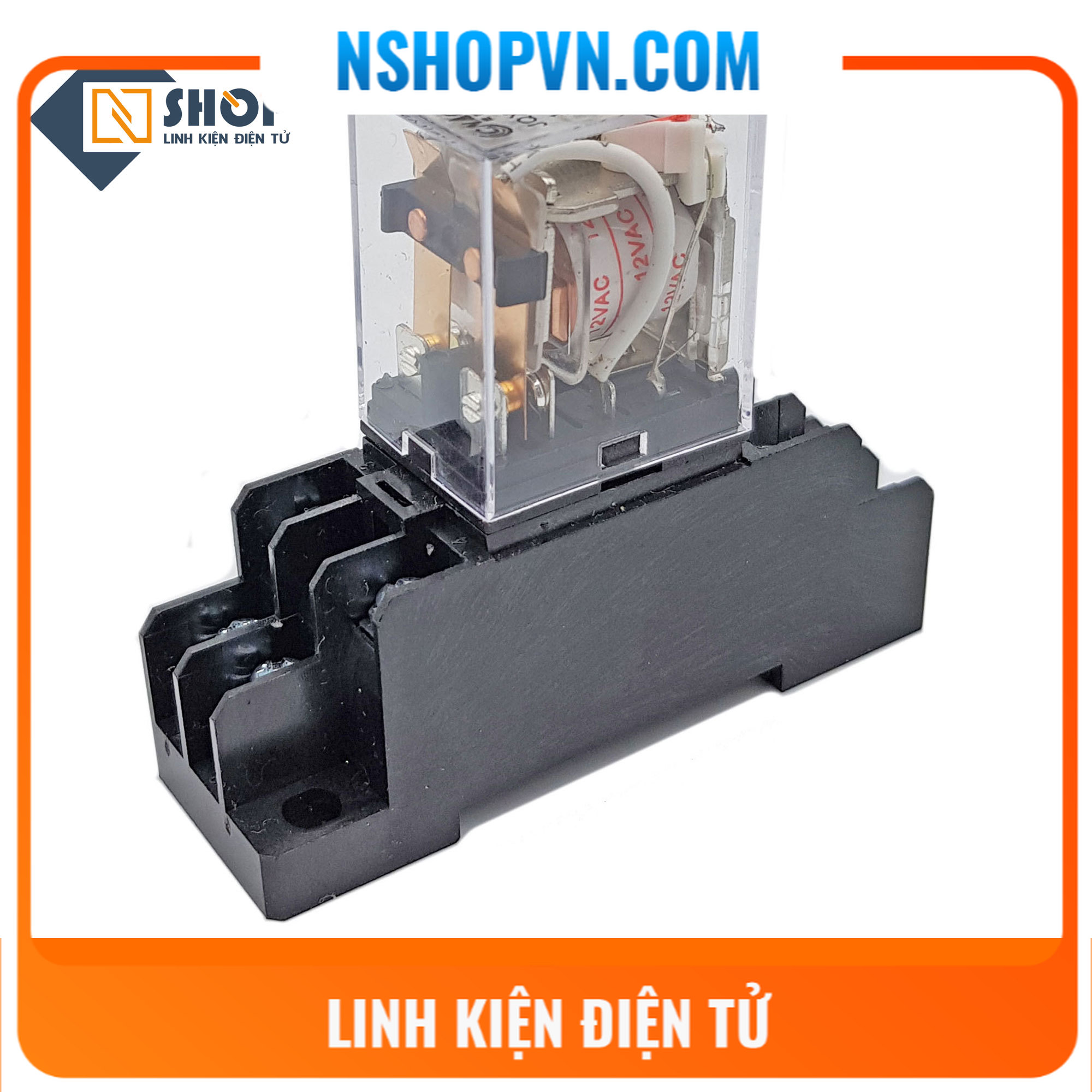 Relay trung gian HH62P 12VDC, 12VAC, 24VDC, 220VAC