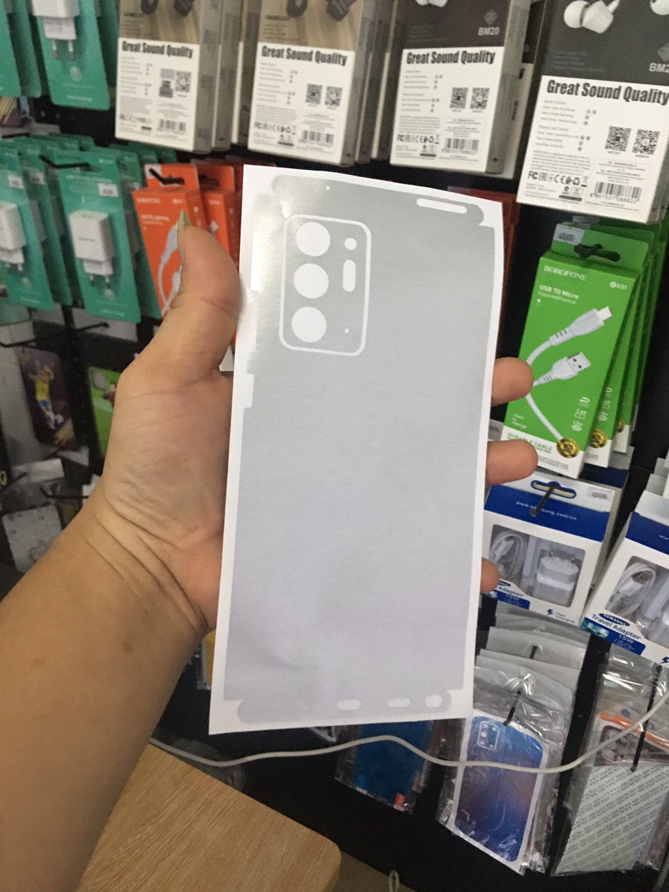 Miếng Dán Skin decal nhôm xước full viền Samsung note 20 / note 20 ultra chống trầy xước, chống bám vân tay..