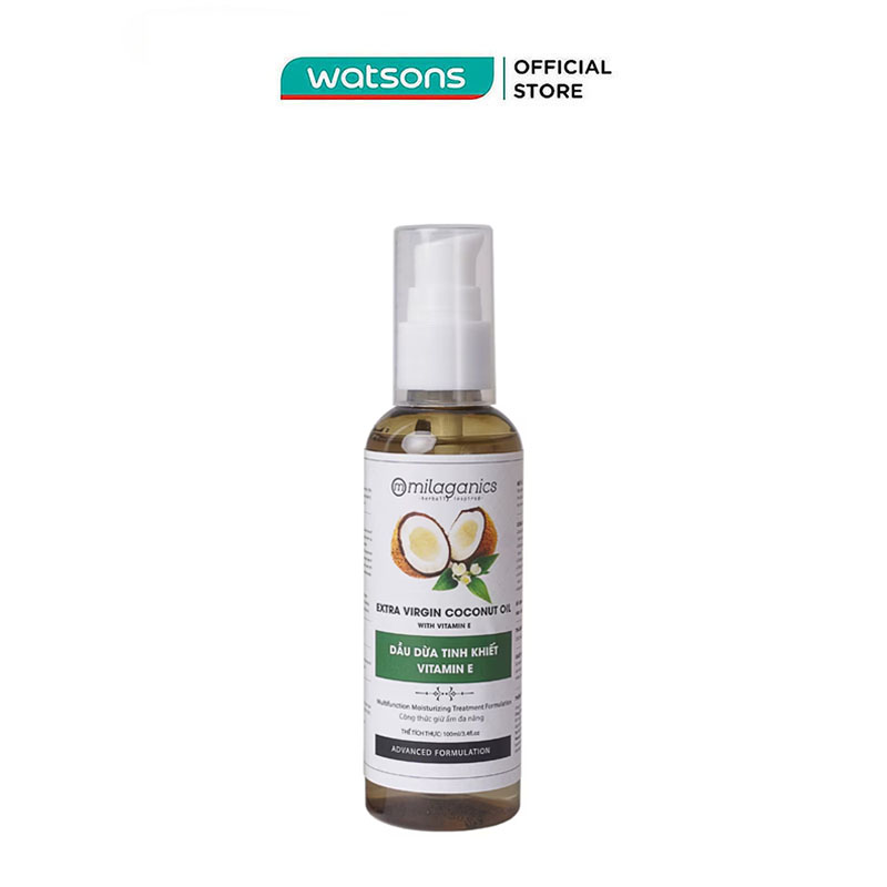 [1000đ SẢN PHẨM THỨ 2] Dầu Dừa Tinh Khiết Vitamin E Milaganics 100ml