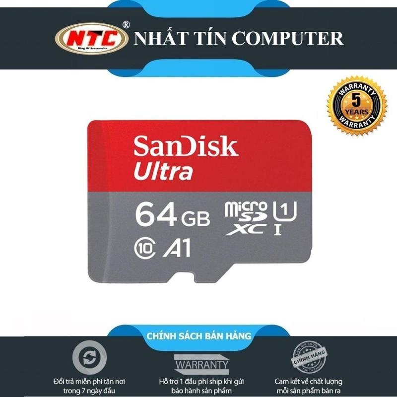 Thẻ nhớ MicroSDXC SanDisk Ultra A1 64GB Class 10 U1 100MB/s - box Hoa (Đỏ)