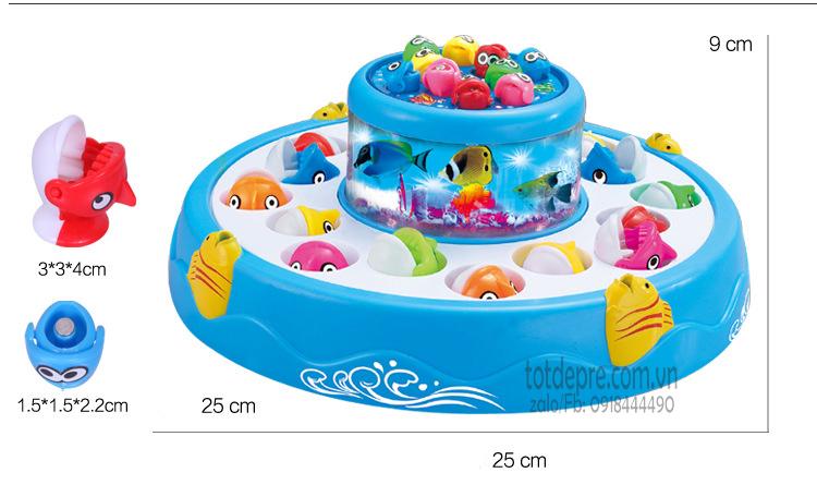 Đồ chơi câu cá 2 tầng quay 360 độ cho trẻ
