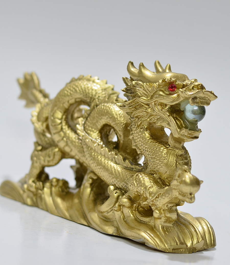 Tượng Rồng Nằm Cỡ Lớn Màu Đồng