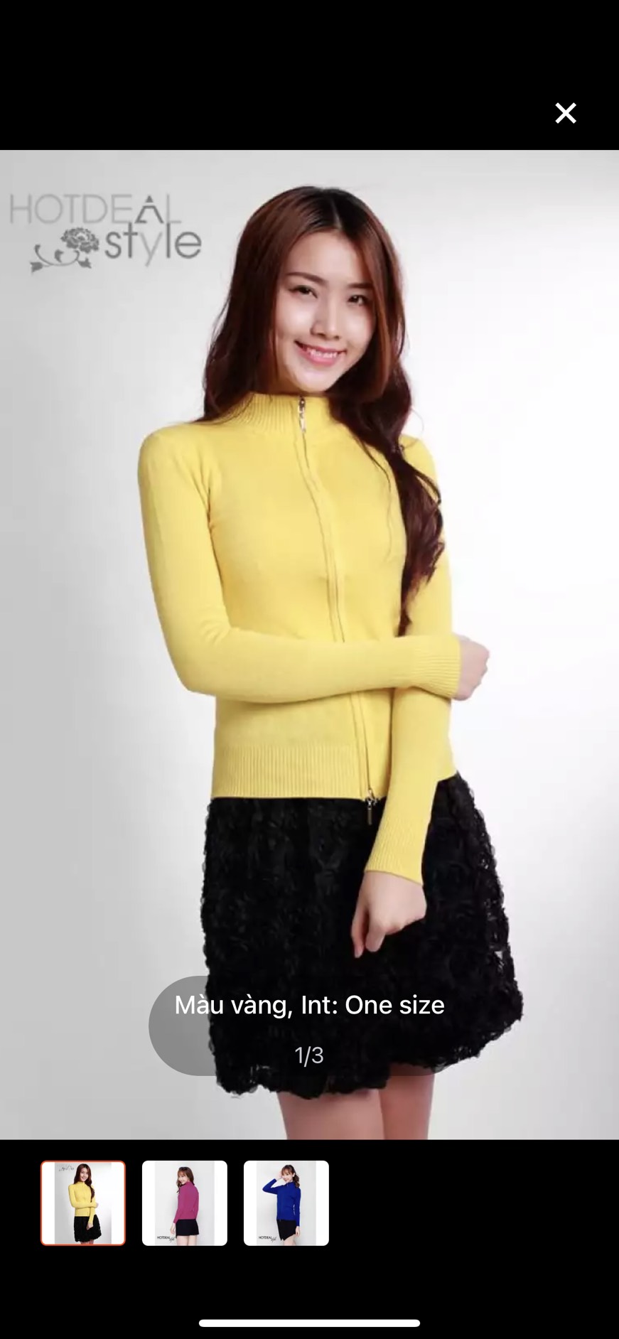 [HCM]Áo khoác len 2 đầu dây kéo