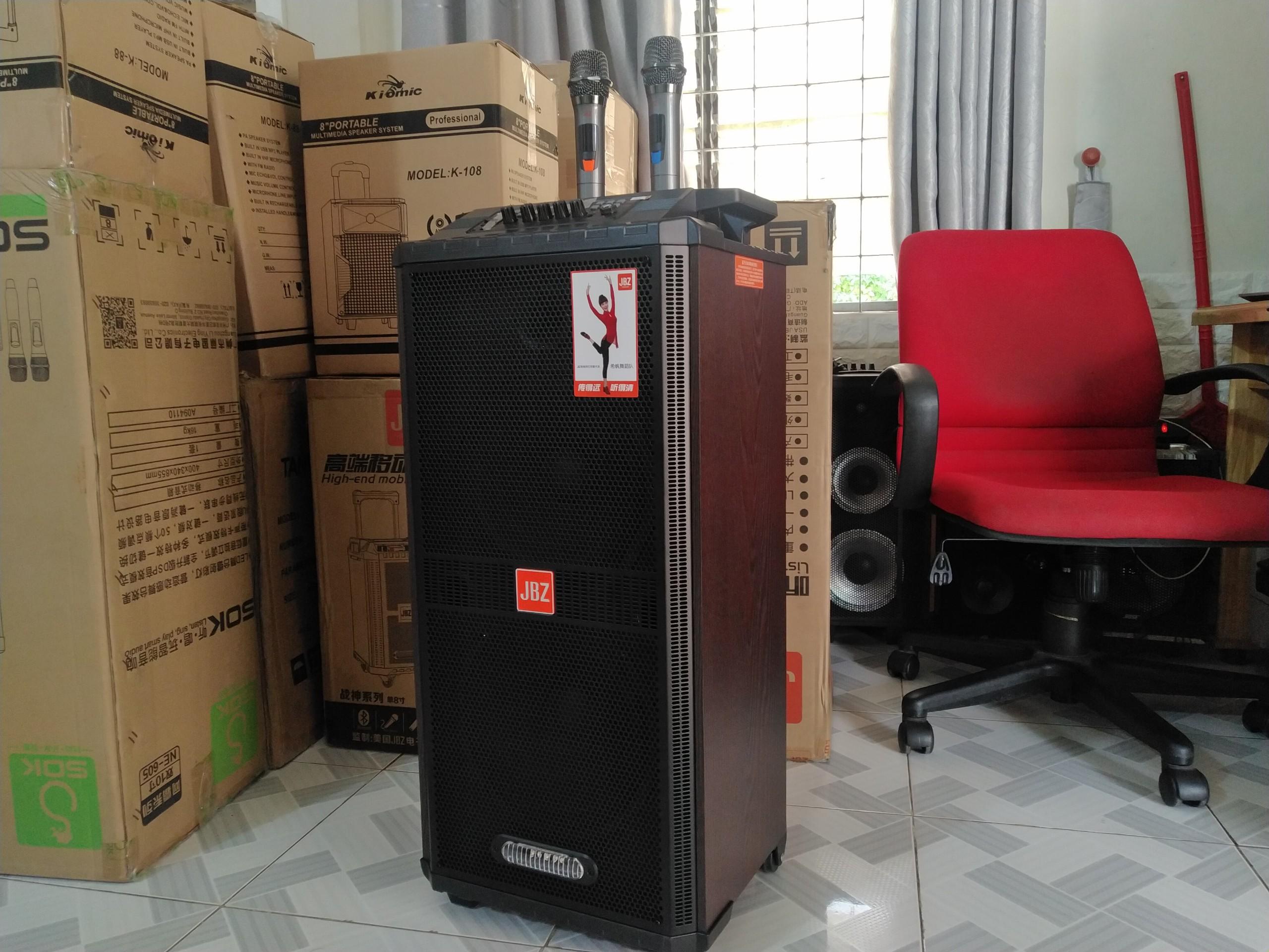 [HCM]Loa kéo JBZ 1012 thùng gỗ bass đôi