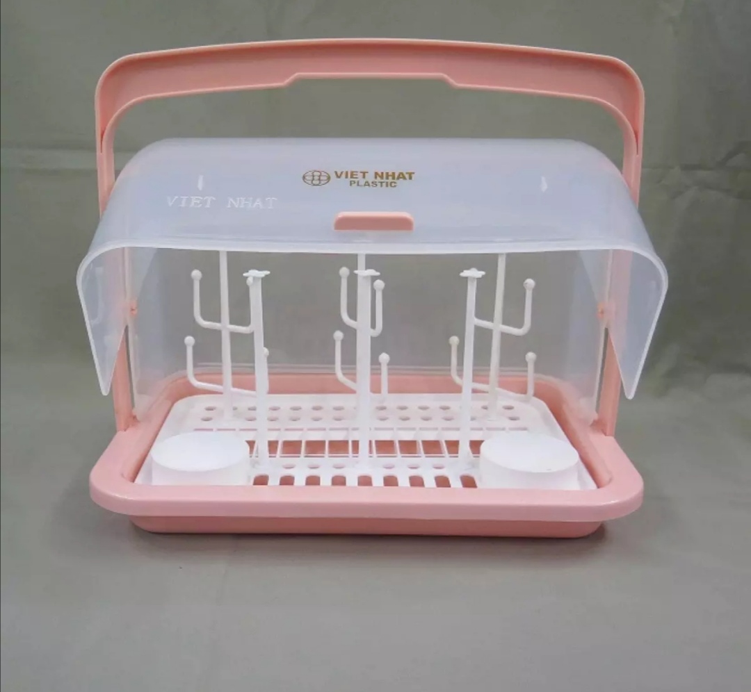 Giá khay úp cốc có nắp nhựa Việt Nhật. Kích thước 34,5 x 29 x 25 cm