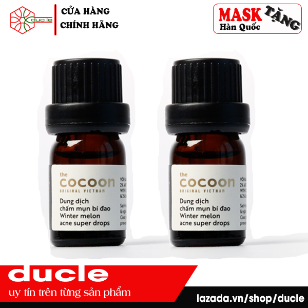 ( TẶNG MẶT NẠ HÀN QUỐC ) Bộ 2 Chấm Mụn Bí Đao COCOON